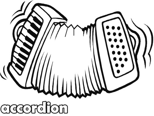 accordion coloring page