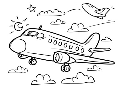 airplane coloring page