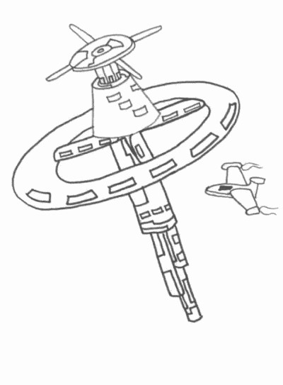 space station coloring page