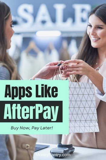 Shopper paying with a Buy Now, Pay Later app like AfterPay...