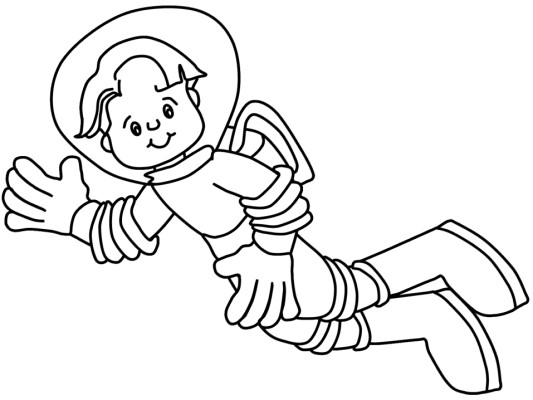 astronaut coloring page