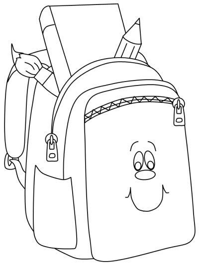 backpack coloring page