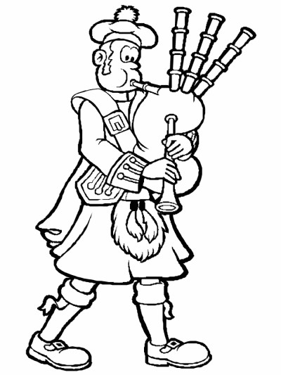 Scotland coloring page