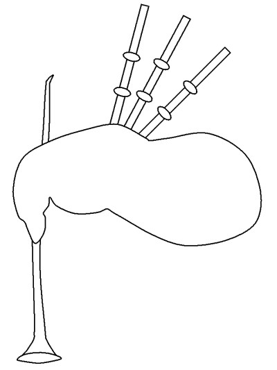 bagpipes coloring page