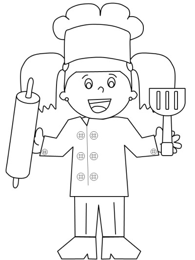 chef coloring page