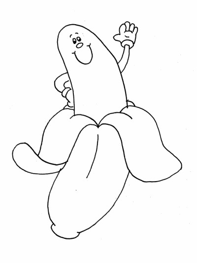 banana coloring page