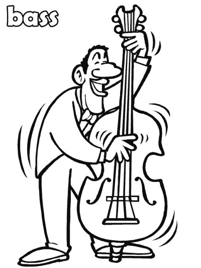 bass coloring page