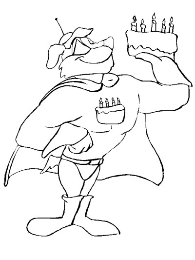 birthday cake coloring page