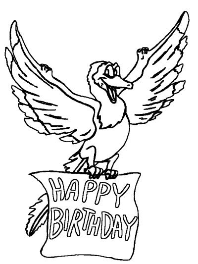 dinosaur birthday coloring page