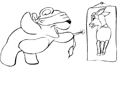 pin the tail on the donkey coloring page