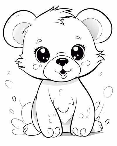 baby bear coloring page