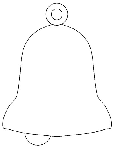 simple bell coloring page