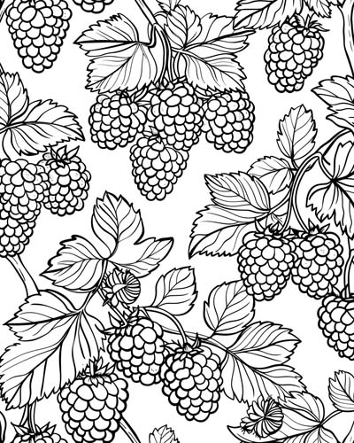 blackberry coloring page