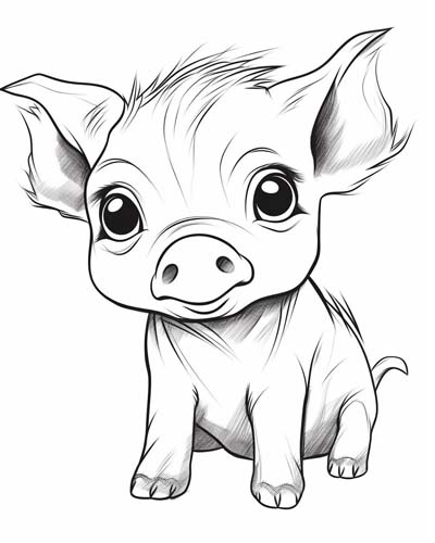 boar coloring page