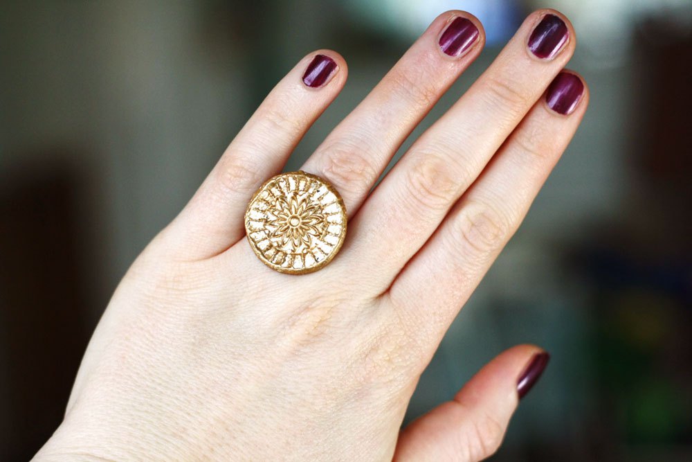 Boho Clay Ring