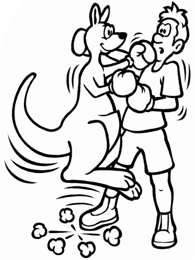 Boxing coloring page