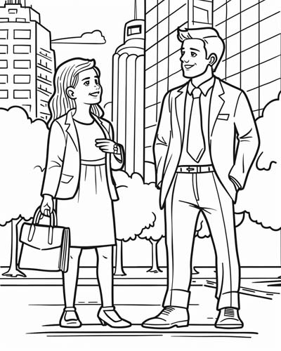 business people coloring page