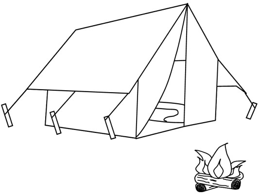 tent coloring page