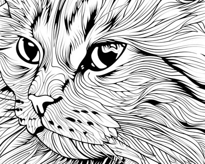 zentangle cat coloring page