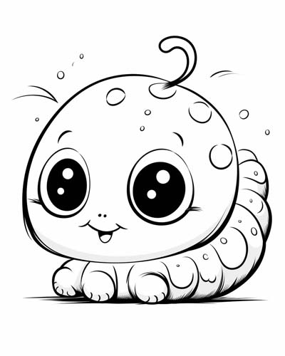 baby caterpillar coloring page