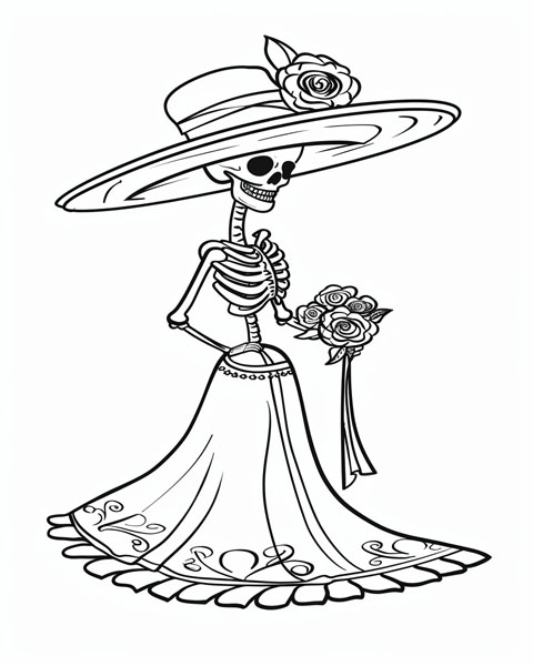 catrina coloring page