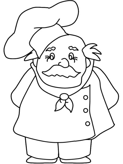 chef coloring page