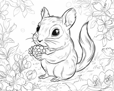 chipmunk coloring page