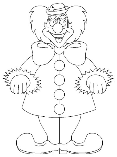 clown coloring page