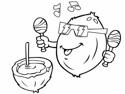 coconut coloring page