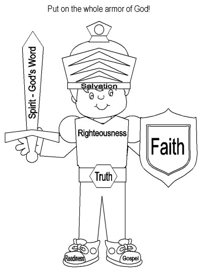 armor of god coloring page