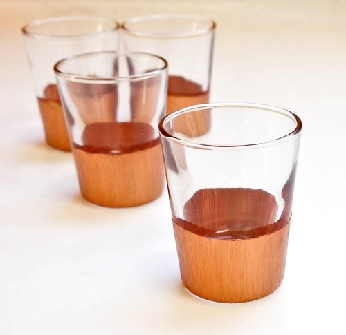 Copper Dipped Shot Glasses