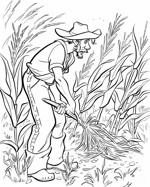 corn coloring page