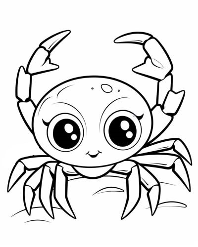 baby crab coloring page