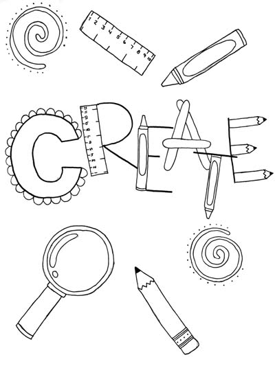 create word art coloring page