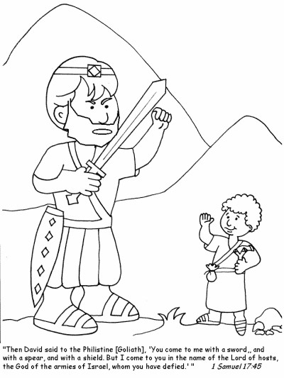 Bible coloring page - 1 Samuel 17:45