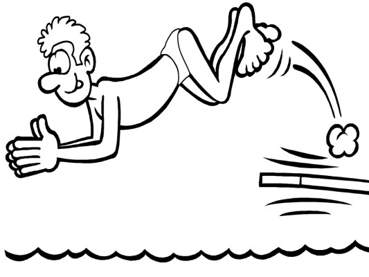 Diver Coloring Page