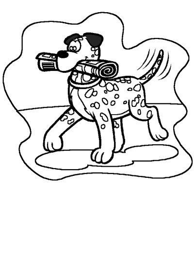 dog coloring page