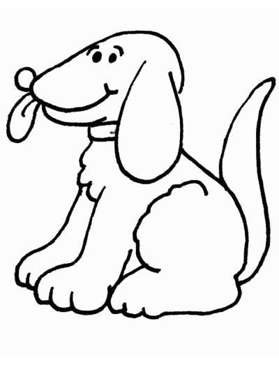 puppy panting coloring page