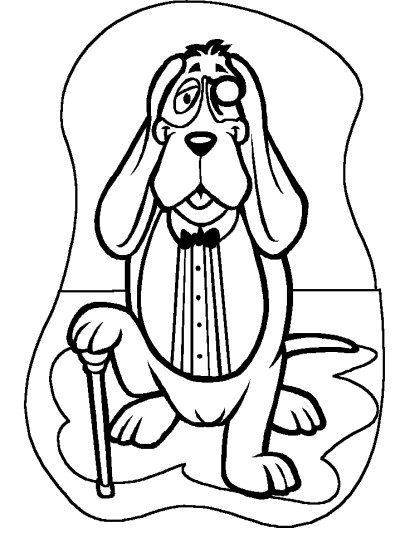 bloodhound coloring page