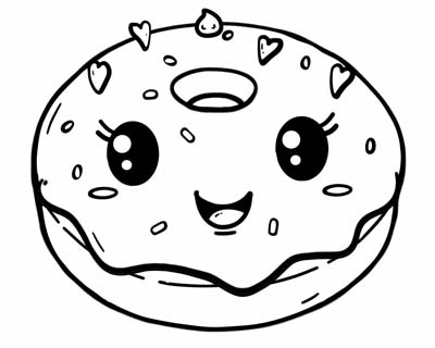 donut coloring page