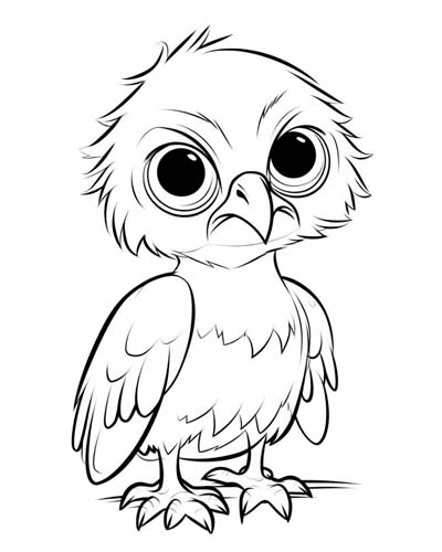 baby eagle coloring page