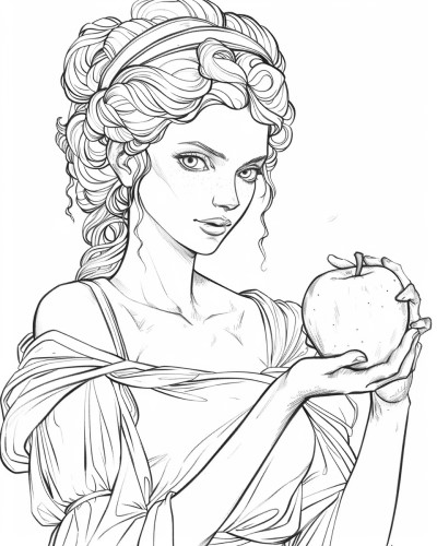 Lesser goddesses coloring page