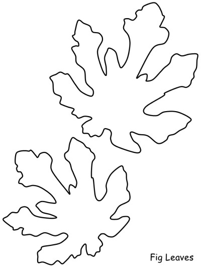 fig leaves coloring page