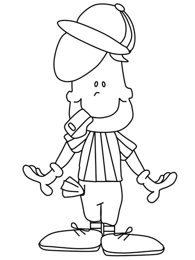 Football official coloring page