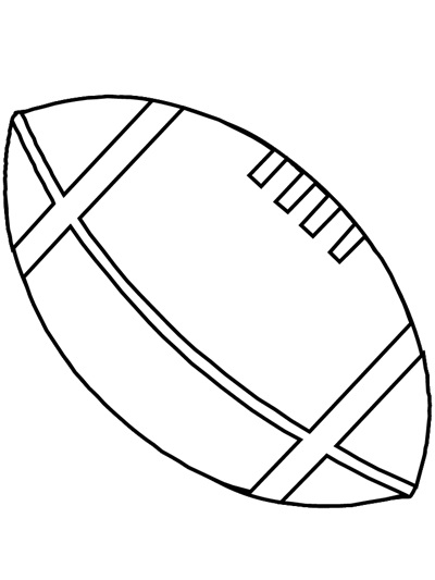 simple football coloring page