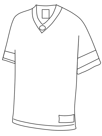 Football jersey coloring page