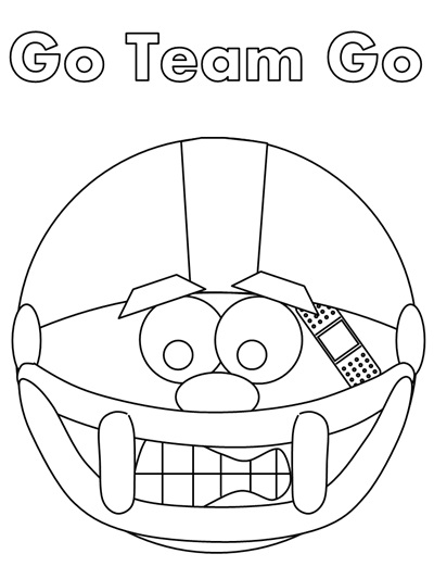 Football Player | go team go coloring page