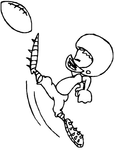 football kicker coloring page