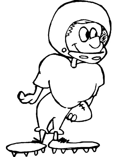 football player coloring page