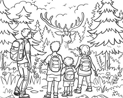 Forest Walk coloring page